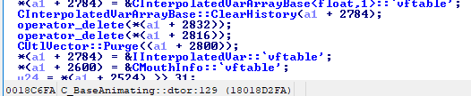 Inlined destructor in C_BaseAnimating destructor
