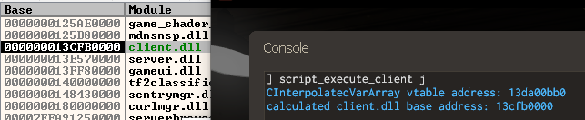 Calculating client.dll base address