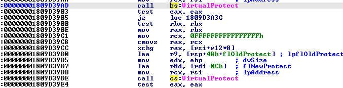 Bad use of VirtualProtect
